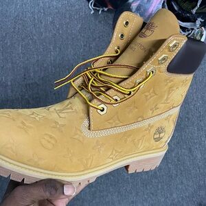 Louis Vuitton x Timberland Yellow Boots
